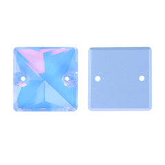 Light Sapphire AM Square Shape High Quality Glass Sew-on Rhinestones