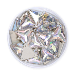 Crystal Transmission Triangle Shape High Quality Glass Sew-on Rhinestones WholesaleRhinestone