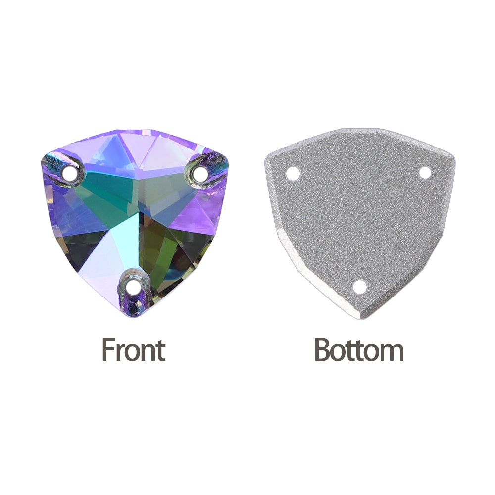 Ghost Light Trilliant Shape High Quality Glass Sew-on Rhinestones