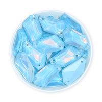 Aquamarine AM De-Art Shape High Quality Glass Sew-on Rhinestones WholesaleRhinestone