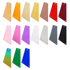 Forma de trapezoides oblíquos Multi-Colors ACRYLIC Sew-On Mirror para fantasia de dança