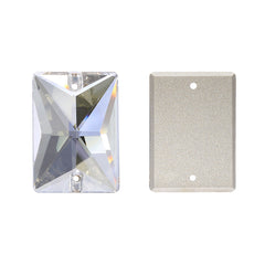 Silver Shade Rectangle Shape High Quality Glass Sew-on Rhinestones