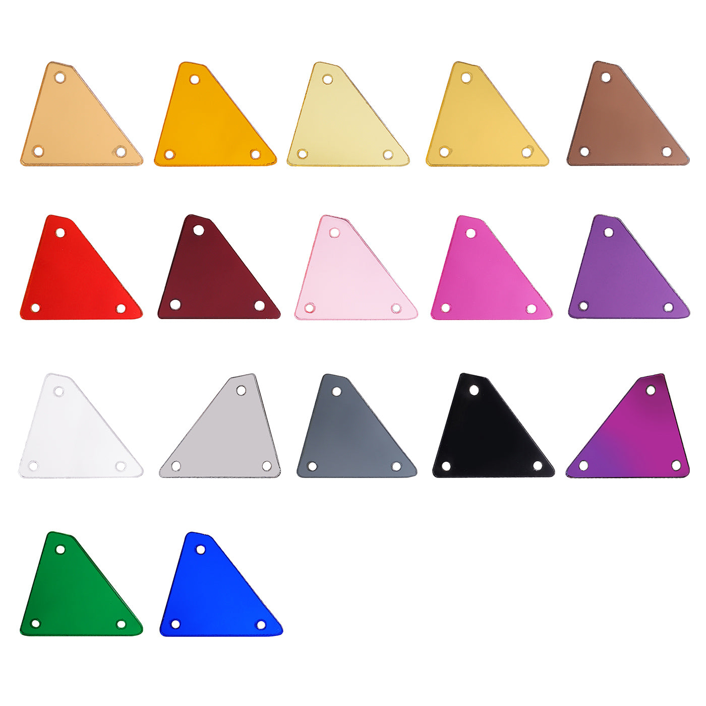 Irregular Triangle Shape Multi Colors Acrylic Sew-on Mirror For Dance Costume WholesaleRhinestone