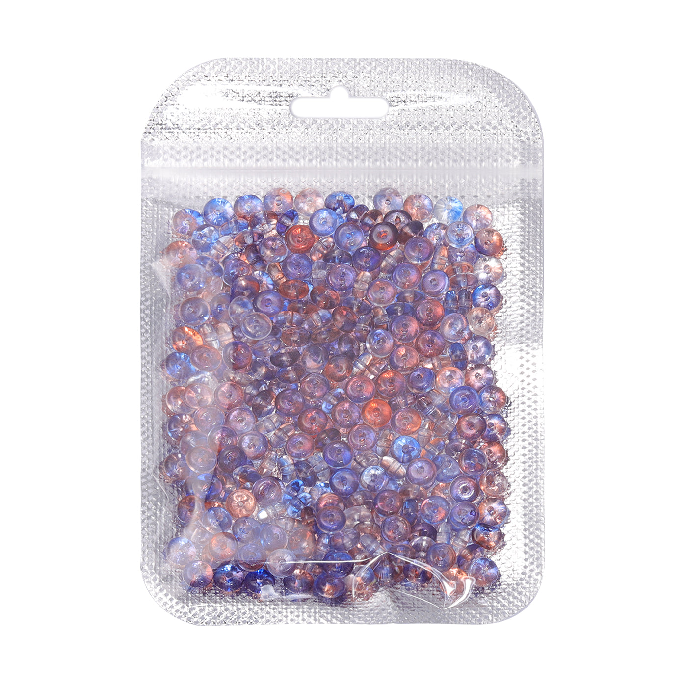 TMTG013 Transparent Candy Series Lucky Buckle Shape Glass Seed Beads