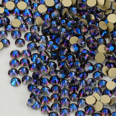 Violet Effect Glass FlatBack Rhinestones Golden Back WholesaleRhinestone