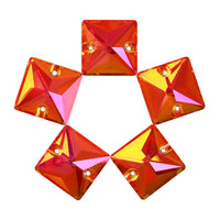 Astral Pink Square Shape High Quality Glass Sew-on Rhinestones WholesaleRhinestone