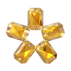 Metallic Sunshine Octagon Shape High Quality Glass Sew-on Rhinestones WholesaleRhinestone