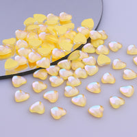 Heart Shape Mocha Yellow Flat Back Fancy Rhinestones WholesaleRhinestone