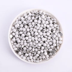 Porcelain white Glass Flat Back Rhinestones Silver Back WholesaleRhinestone