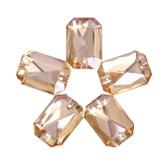 Golden Shadow Octagon Shape High Quality Glass Sew-on Rhinestones WholesaleRhinestone