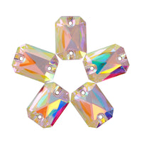 Crystal AB Octagon Shape High Quality Glass Sew-on Rhinestones WholesaleRhinestone