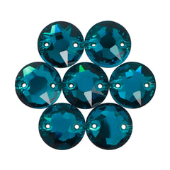 Indicolite XIRIUS Round Shape High Quality Glass Sew-on Rhinestones WholesaleRhinestone