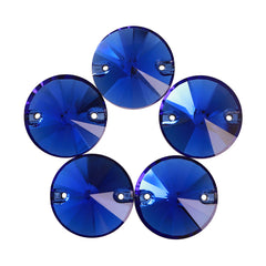 Light Sapphire Rivoli Shape High Quality Glass Sew-on Rhinestones WholesaleRhinestone