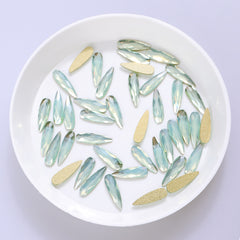 Raindrop Shape Green Opal Flat Back Fancy Rhinestones WholesaleRhinestone