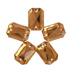 Light Smoked Topaz Octagon Shape High Quality Glass Sew-on Rhinestones WholesaleRhinestone