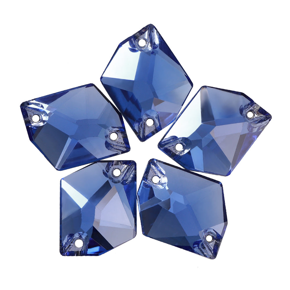 Light Sapphire Cosmic Shape High Quality Glass Sew-on Rhinestones WholesaleRhinestone