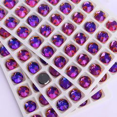 Violet Blue XIRIUS Round Shape High Quality Glass Sew-on Rhinestones WholesaleRhinestone