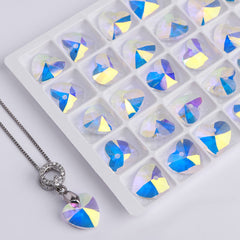 Crystal AB XILION Heart High Quality Glass Rhinestone Pendant WholesaleRhinestone