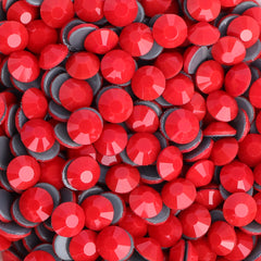 Red Porcelain Glass HotFix Rhinestones In Bulk