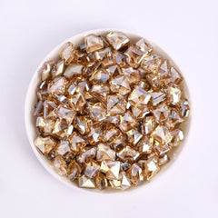 Golden Shadow Concave Heart Shape Pointed Back Fancy Rhinestones WholesaleRhinestone