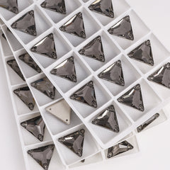 Black Diamond Triangle Shape High Quality Glass Sew-on Rhinestones WholesaleRhinestone