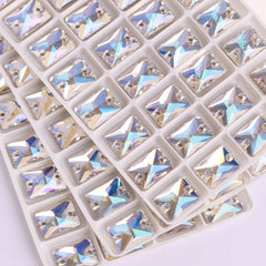 Moonlight Rectangle Shape High Quality Glass Sew-on Rhinestones WholesaleRhinestone