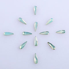 Raindrop Shape Green Opal Flat Back Fancy Rhinestones WholesaleRhinestone