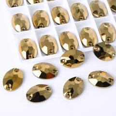 Dorado Oval Shape High Quality Glass Sew-on Rhinestones