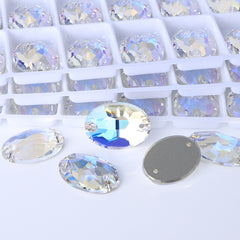 Moonlight Oval Shape High Quality Glass Sew-on Rhinestones