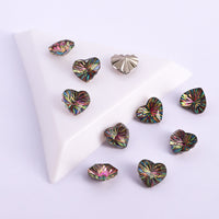 Millennium Series Heart Shape Rainbow Glass Pointed Back Fancy Rhinestones WholesaleRhinestone