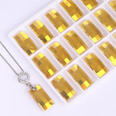 Metallic Sunshine Urban Shape High Quality Glass Rhinestone Pendant WholesaleRhinestone