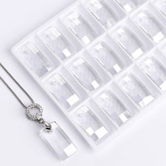 Silver Shade Urban Shape High Quality Glass Rhinestone Pendant WholesaleRhinestone