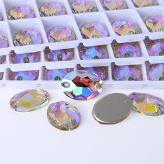 Paradise Shine Oval Shape High Quality Glass Sew-on Rhinestones