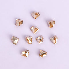 Golden Shadow Concave Heart Shape Pointed Back Fancy Rhinestones WholesaleRhinestone