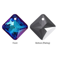 Bermuda Blue Princess Cut High Quality Glass Rhinestone Pendant WholesaleRhinestone