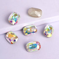 Crystal AB Cushion Shape High Quality Glass Pointed Back Fancy Rhinestones WholesaleRhinestone