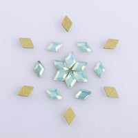 Rhombus Shape Green Opal Flat Back Fancy Rhinestones WholesaleRhinestone