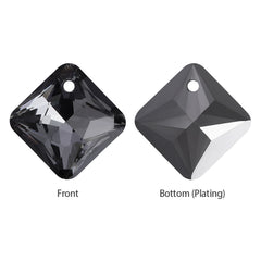 Silver Night Princess Cut High Quality Glass Rhinestone Pendant WholesaleRhinestone