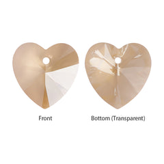 Golden Shadow XILION Heart High Quality Glass Rhinestone Pendant WholesaleRhinestone