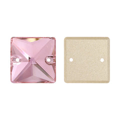 Light Rose Square Shape High Quality Glass Sew-on Rhinestones WholesaleRhinestone