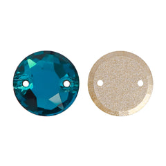 Indicolite XIRIUS Round Shape High Quality Glass Sew-on Rhinestones WholesaleRhinestone