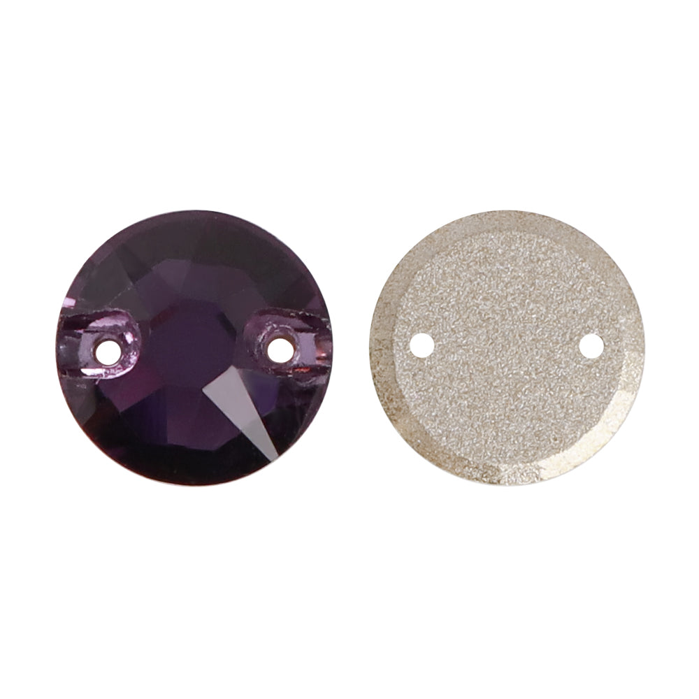 Amethyst XIRIUS Round Shape High Quality Glass Sew-on Rhinestones WholesaleRhinestone