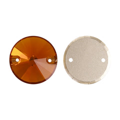 Tangerine Rivoli Shape High Quality Glass Sew-on Rhinestones WholesaleRhinestone