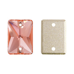 Light Peach Rectangle Shape High Quality Glass Sew-on Rhinestones WholesaleRhinestone