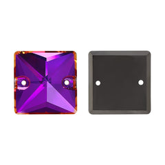 Violet Blue Square Shape High Quality Glass Sew-on Rhinestones WholesaleRhinestone