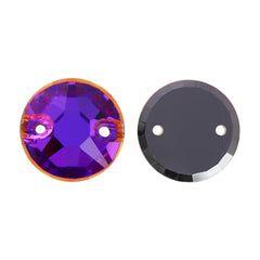 Violet Blue XIRIUS Round Shape High Quality Glass Sew-on Rhinestones WholesaleRhinestone