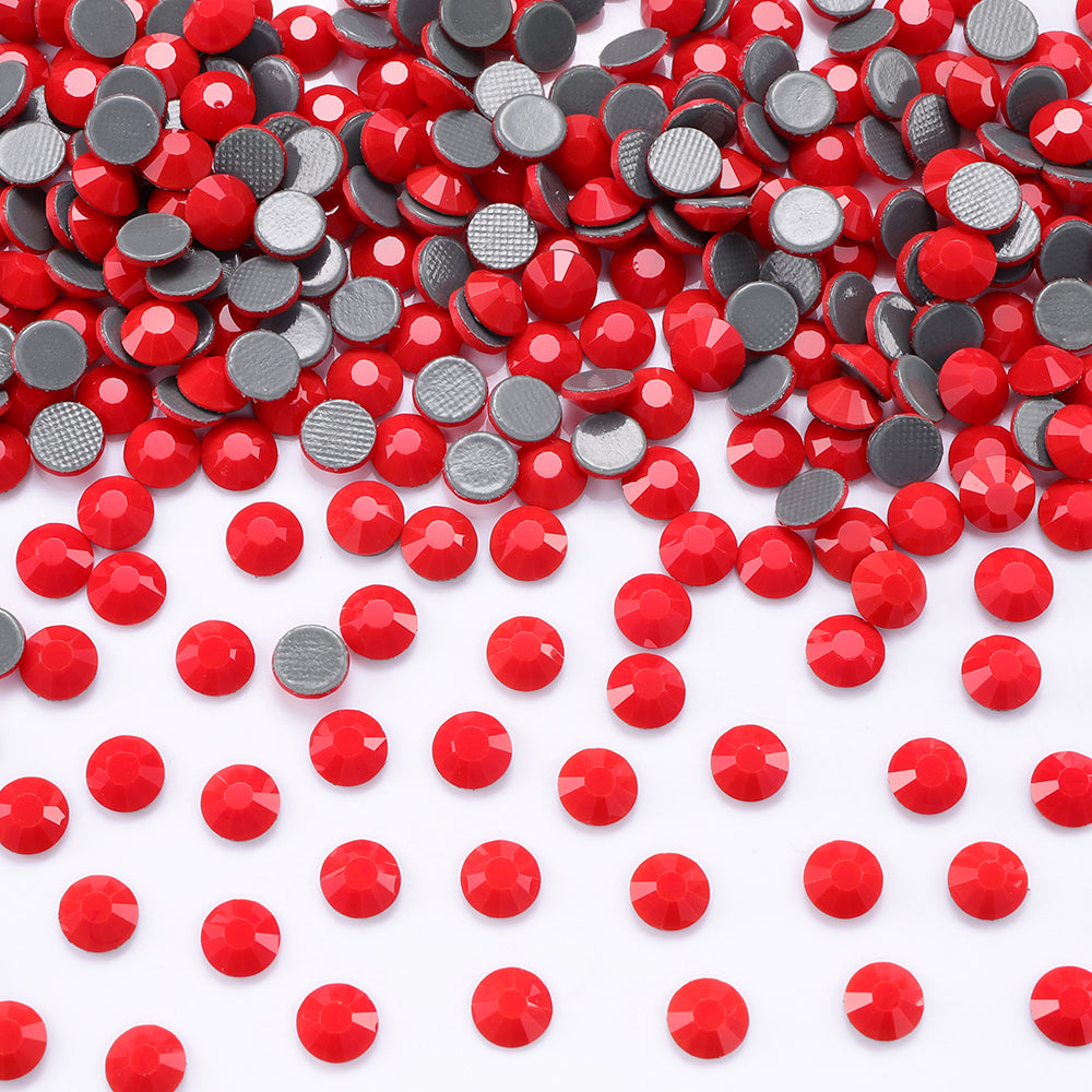 Red Porcelain Glass HotFix Rhinestones In Bulk