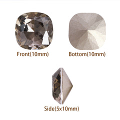 Satin Cushion Square Shape High Quality Glass Pointed Back Fancy Rhinestones WholesaleRhinestone