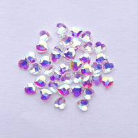 Heart Shape Crystal AB Unfoiled Flat Back Fancy Rhinestones WholesaleRhinestone