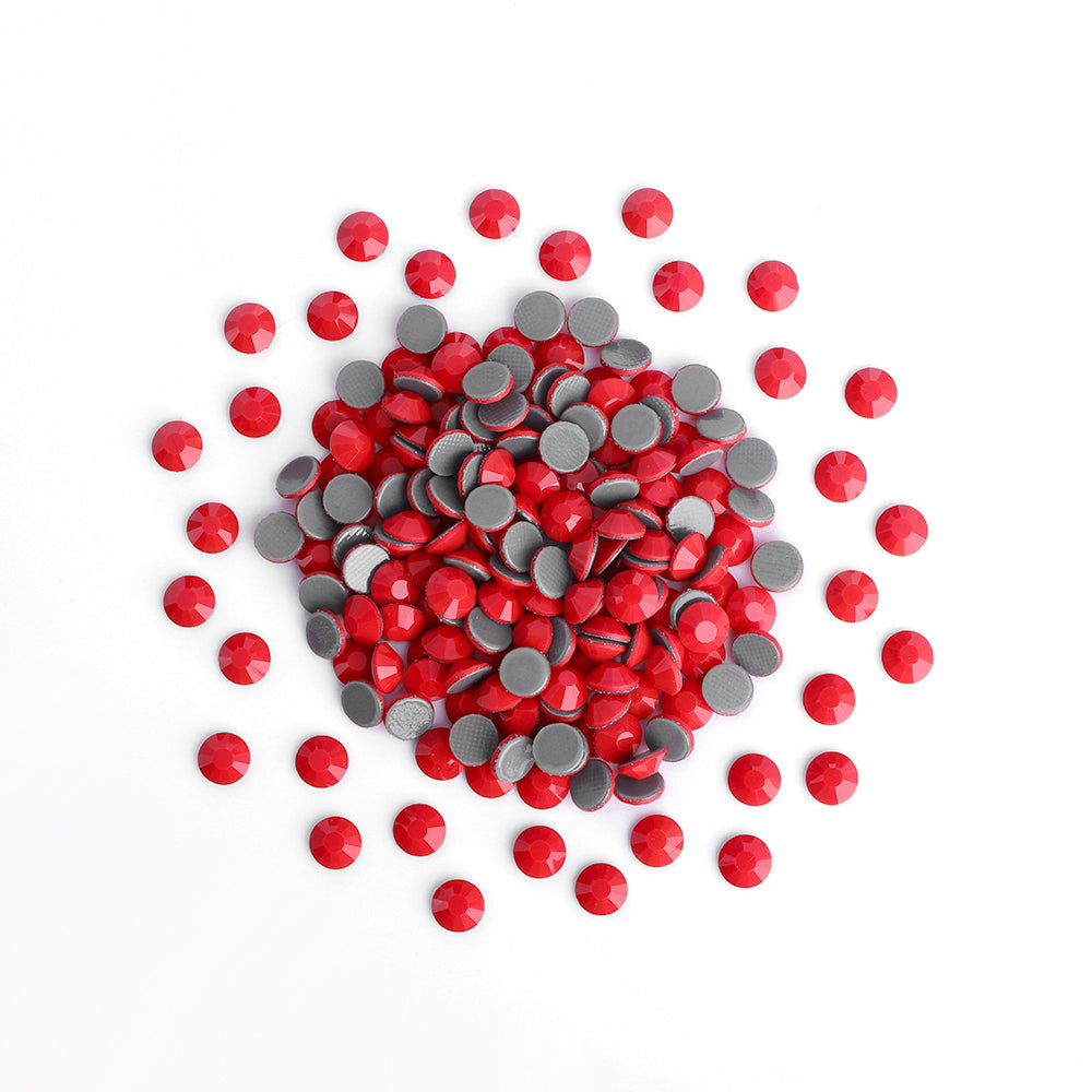 Red Porcelain Glass HotFix Rhinestones In Bulk